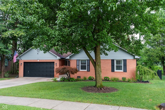 456 Old Hickory Ln, Greenwood, IN 46142 - single story home with brick siding, concrete driveway, and an attached garage