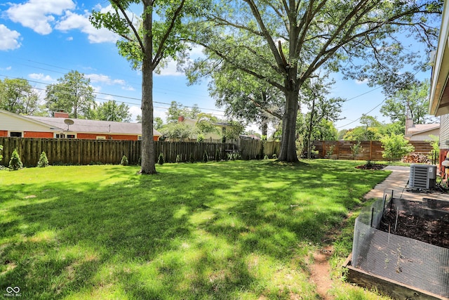 1441 Hunter Pl, Columbus, IN 47203 - fenced backyard with a vegetable garden