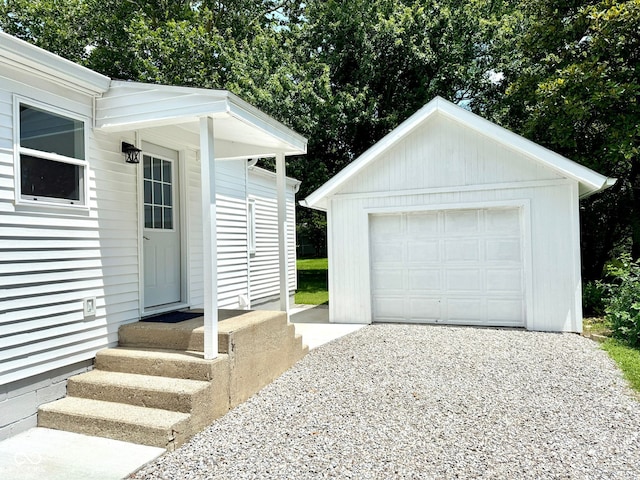1809 Beam Rd, Columbus, IN 47201 - detached garage featuring driveway