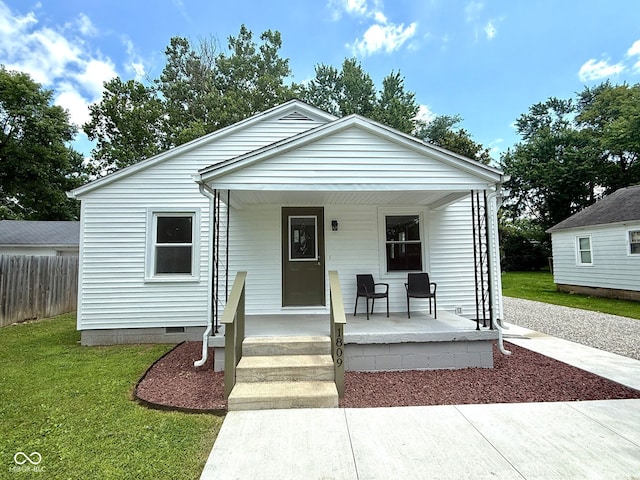 1809 Beam Rd, Columbus, IN 47201 - bungalow-style house featuring covered porch and crawl space