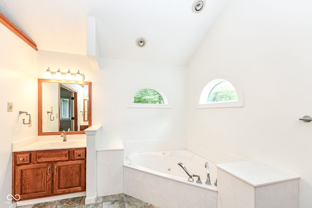 6413 Amber Pass, Plainfield, IN 46168 - full bath featuring a whirlpool tub and vanity