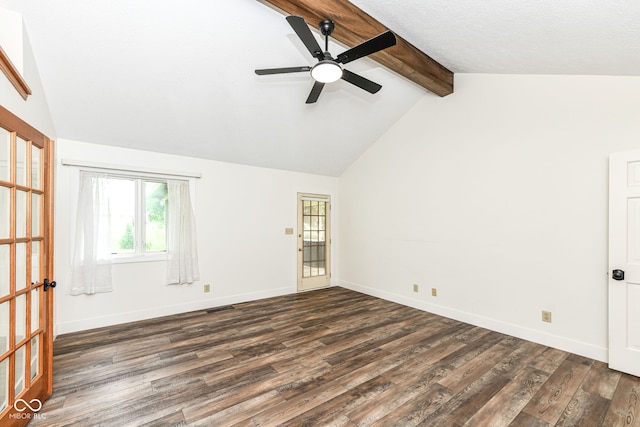 6413 Amber Pass, Plainfield, IN 46168 - empty room featuring dark wood finished floors, plenty of natural light, and a ceiling fan