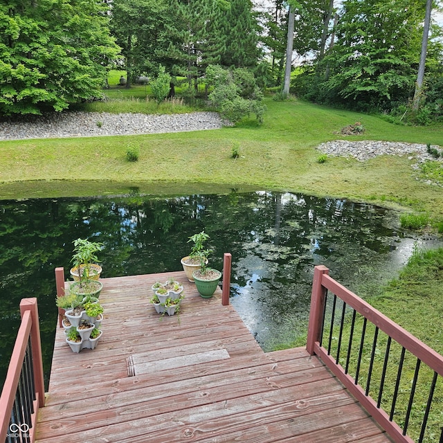 681 Hancock School Rd, Spencer, IN 47460 - deck with a dock and a water view