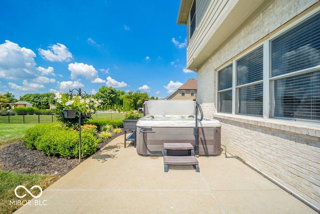 7929 W Bristol Way, New Palestine, IN 46163 - view of patio with a hot tub