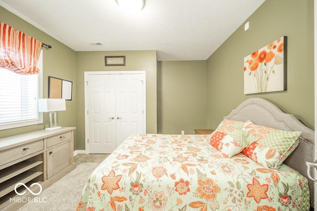 7929 W Bristol Way, New Palestine, IN 46163 - bedroom with light carpet and a closet