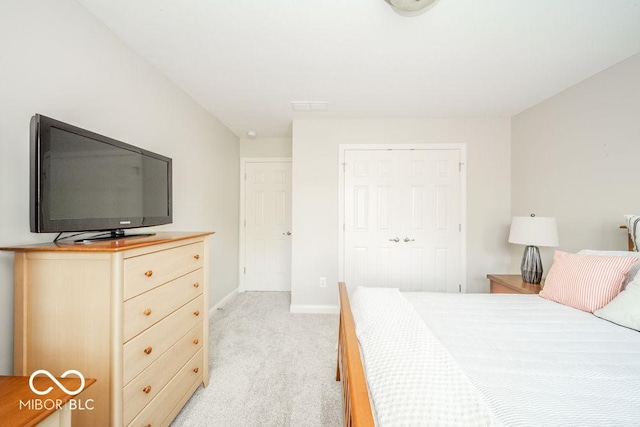 7929 W Bristol Way, New Palestine, IN 46163 - bedroom with light carpet and a closet