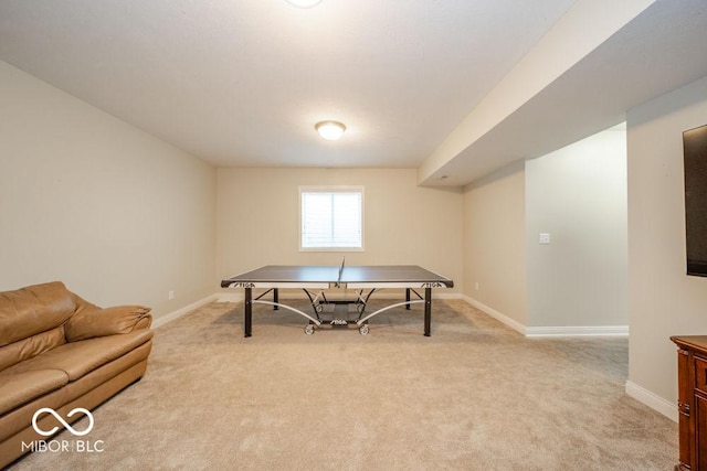 7929 W Bristol Way, New Palestine, IN 46163 - recreation room featuring light carpet and baseboards