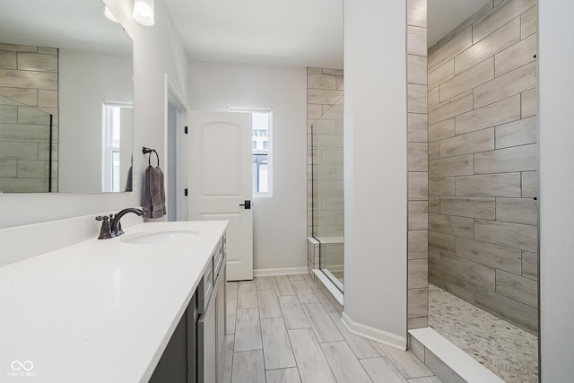 9732 Junction, Fishers, IN 46037 - full bathroom with a tile shower and vanity