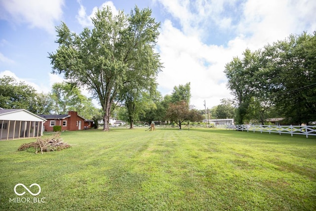 8310 N County Road 700 W, Scipio, IN 47273 - view of yard with a sunroom