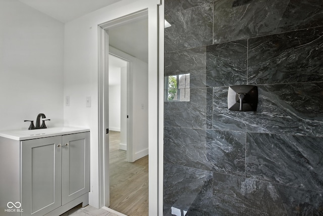 2000 N Dexter St, Indianapolis, IN 46202 - full bathroom with a tile shower and vanity