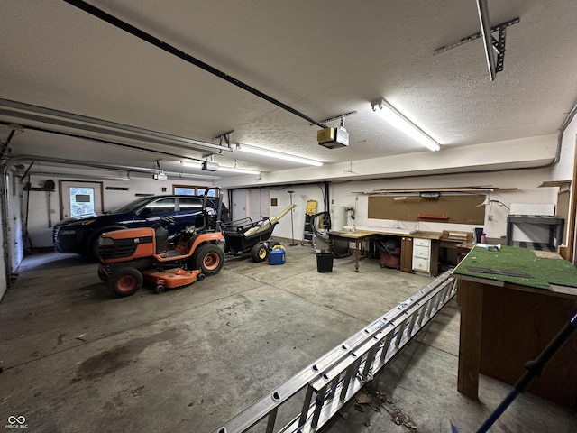 2765 S 1200 E, Zionsville, IN 46077 - garage with a garage door opener and a workshop area