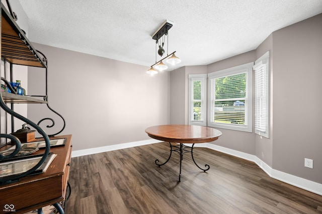 173 W Lakeview Dr, Nineveh, IN 46164 - dining space with wood finished floors and a textured ceiling