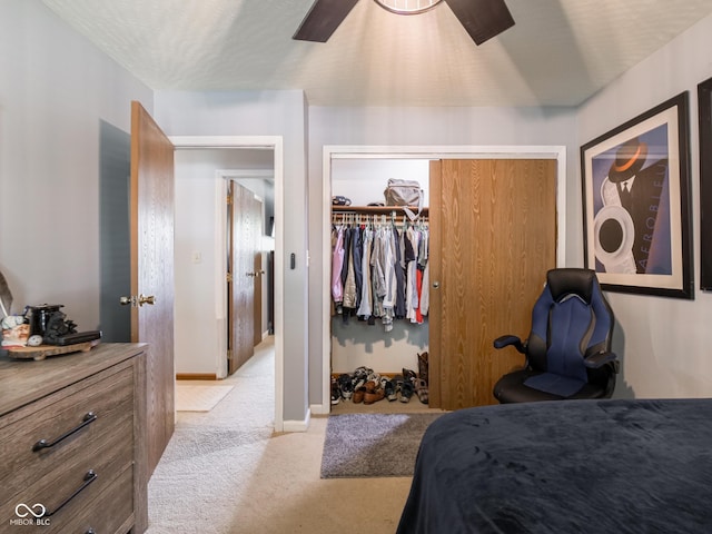 479 Raintree Dr, Danville, IN 46122 - carpeted bedroom with a closet and a ceiling fan