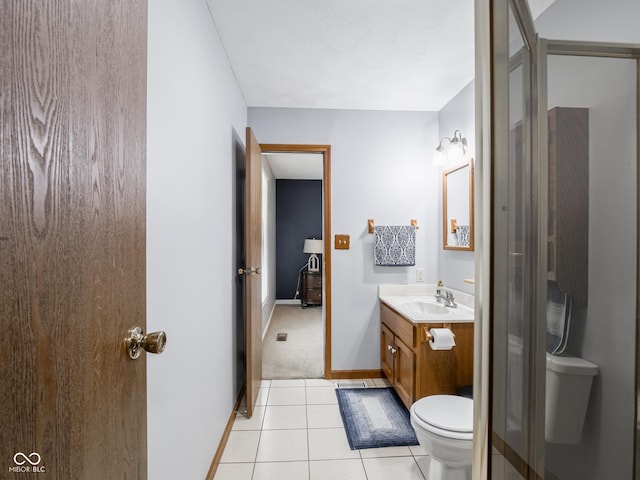 479 Raintree Dr, Danville, IN 46122 - bathroom with vanity and tile patterned flooring