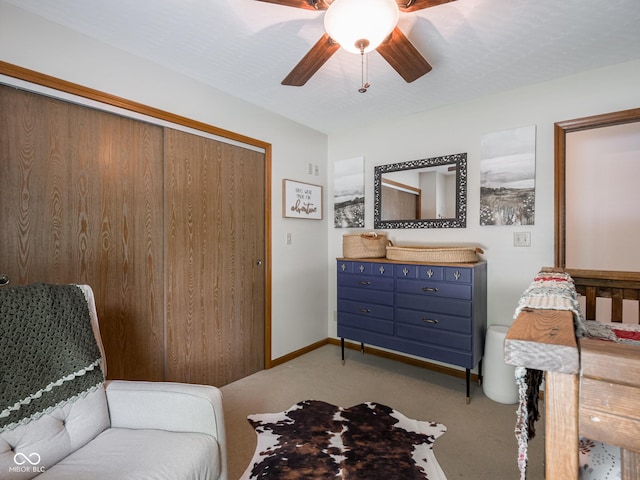 479 Raintree Dr, Danville, IN 46122 - living area featuring light carpet and ceiling fan