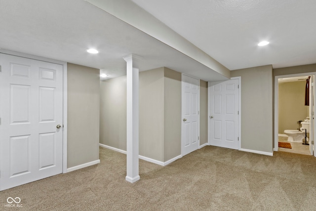 441 Viburnum Run, Westfield, IN 46074 - finished basement with carpet and recessed lighting