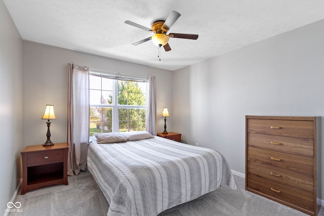 441 Viburnum Run, Westfield, IN 46074 - carpeted bedroom with ceiling fan and a textured ceiling