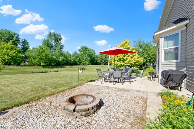 441 Viburnum Run, Westfield, IN 46074 - view of patio with an outdoor fire pit and area for grilling