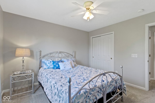 441 Viburnum Run, Westfield, IN 46074 - carpeted bedroom with a closet and ceiling fan