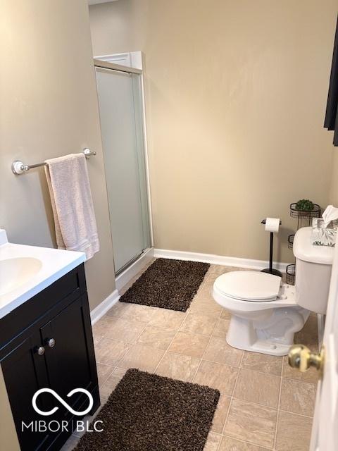 441 Viburnum Run, Westfield, IN 46074 - full bath featuring a shower stall, vanity, and tile patterned flooring