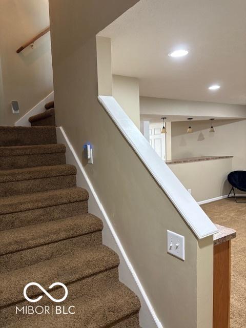 441 Viburnum Run, Westfield, IN 46074 - staircase with carpet and baseboards
