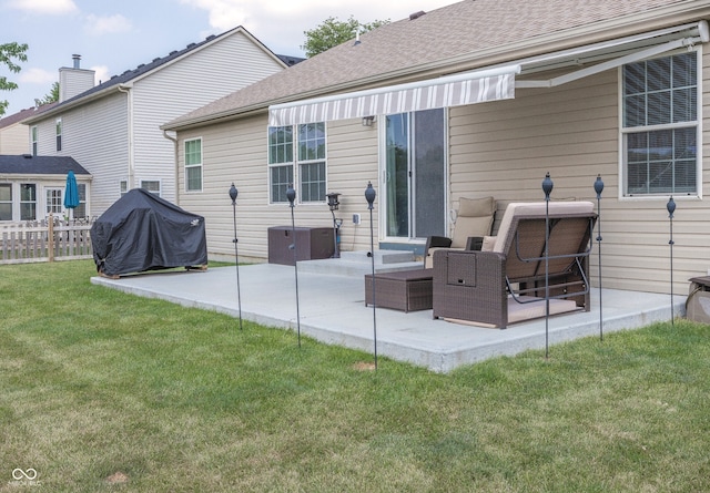 17019 Flinchum Way E, Noblesville, IN 46062 - back of property with a patio area and roof with shingles