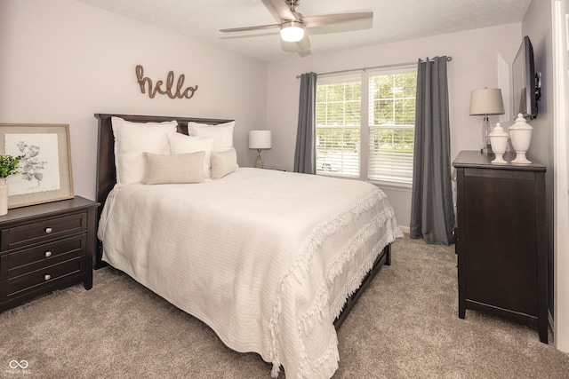 17019 Flinchum Way E, Noblesville, IN 46062 - bedroom with light colored carpet and a ceiling fan