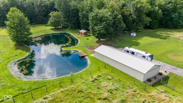 606 S Grange Hall Rd, Hanover, IN 47243 - aerial view of property and surrounding area with a nearby body of water