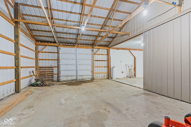 606 S Grange Hall Rd, Hanover, IN 47243 - garage featuring metal wall