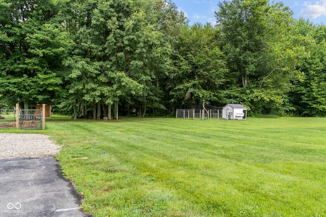 606 S Grange Hall Rd, Hanover, IN 47243 - view of yard with a shed