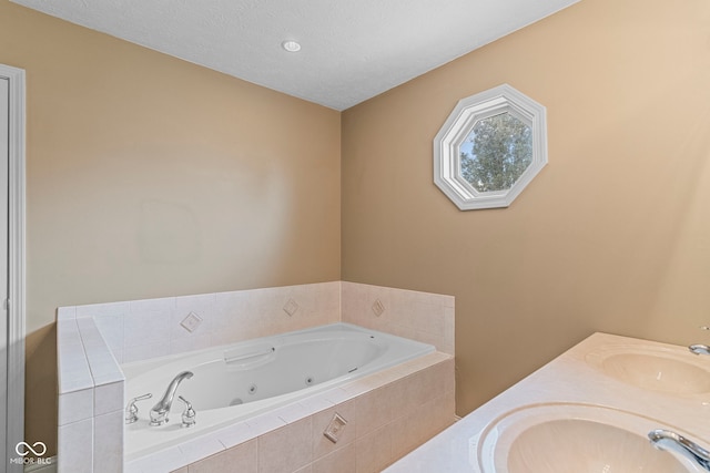 606 S Grange Hall Rd, Hanover, IN 47243 - bathroom featuring a whirlpool tub and double vanity