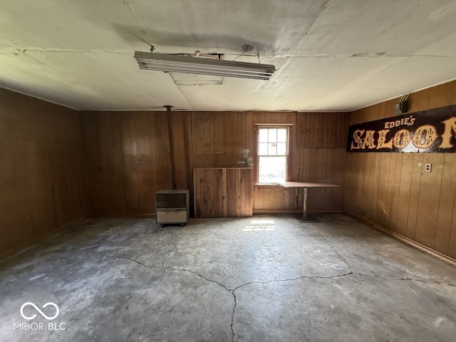1914 E 23rd St, Muncie, IN 47302 - garage featuring wooden walls and heating unit