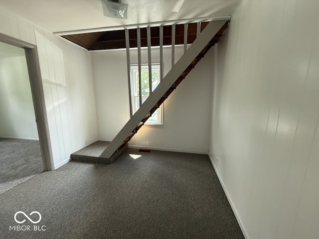 1914 E 23rd St, Muncie, IN 47302 - staircase with carpet and baseboards