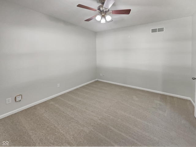12089 Red Hawk Dr, Fishers, IN 46037 - spare room featuring carpet floors and a ceiling fan