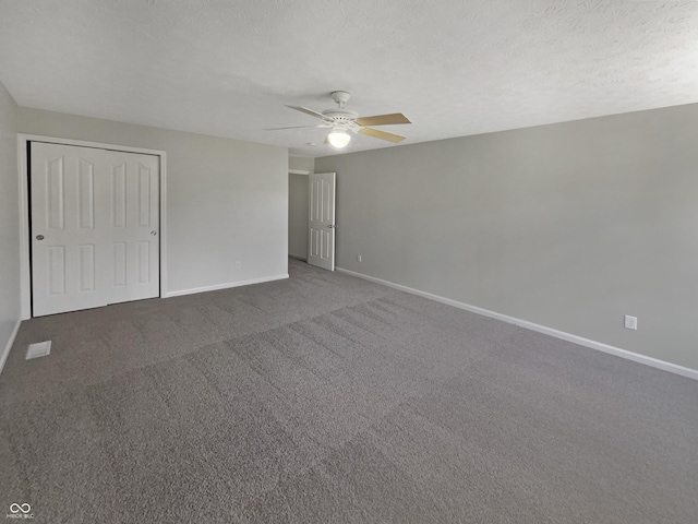12089 Red Hawk Dr, Fishers, IN 46037 - unfurnished bedroom with carpet floors, a closet, and a ceiling fan