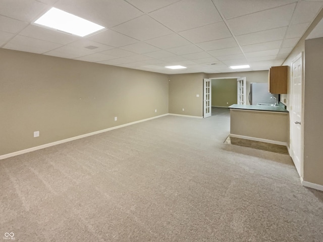 12089 Red Hawk Dr, Fishers, IN 46037 - unfurnished room featuring a paneled ceiling and light carpet