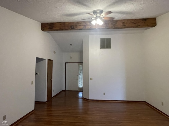 10610 Stillcreek Dr, Indianapolis, IN 46239 - spare room featuring a textured ceiling, a ceiling fan, and wood finished floors