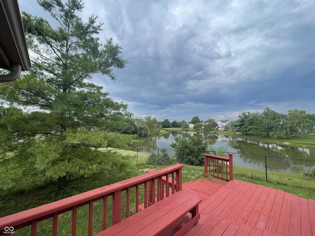 10610 Stillcreek Dr, Indianapolis, IN 46239 - wooden deck with a water view