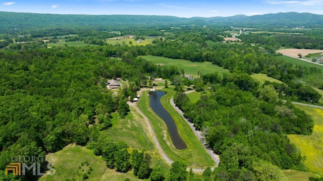 bird's eye view featuring a mountain view