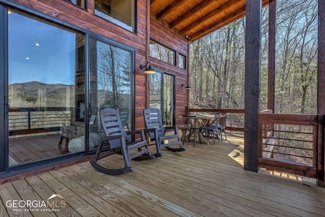 view of wooden deck