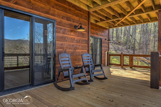 view of wooden deck