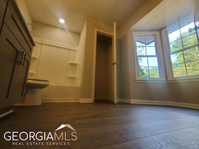 interior space featuring hardwood / wood-style flooring