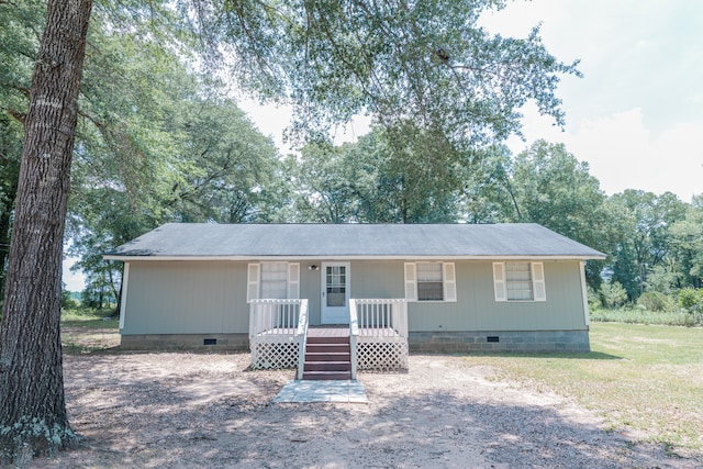 view of front of property with a porch