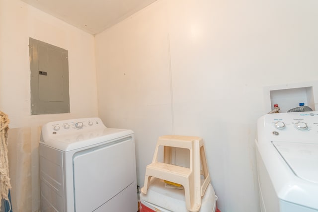 clothes washing area featuring washer hookup and separate washer and dryer