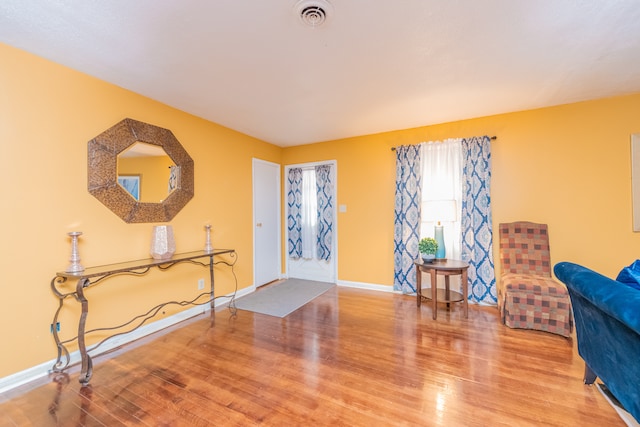 entryway featuring hardwood / wood-style flooring