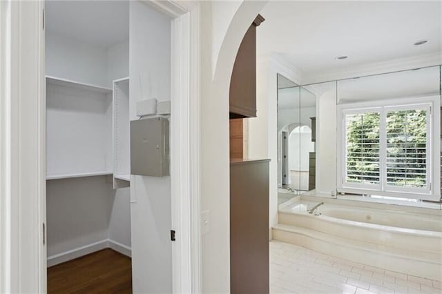 spacious closet featuring wood-type flooring