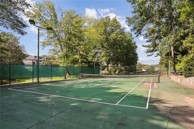 view of tennis court