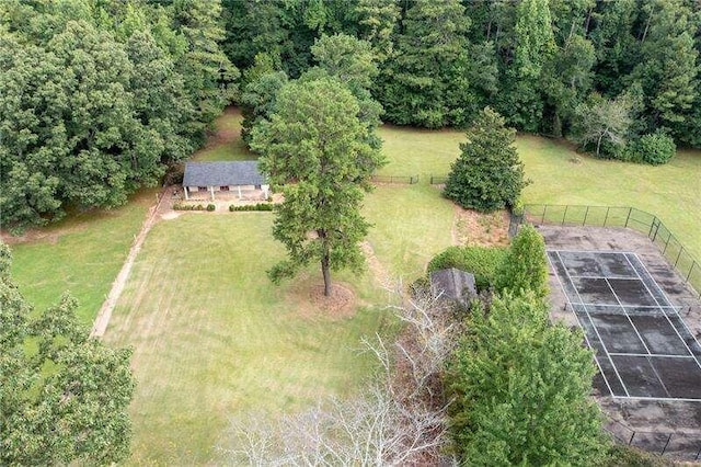 bird's eye view with a rural view