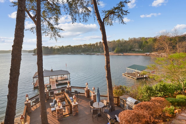 686 Lake Dr, Morganton, GA 30560 - view of dock with a water view