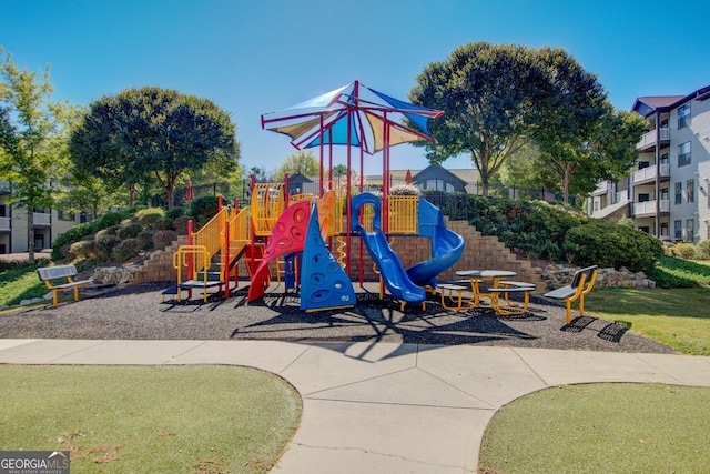 view of jungle gym